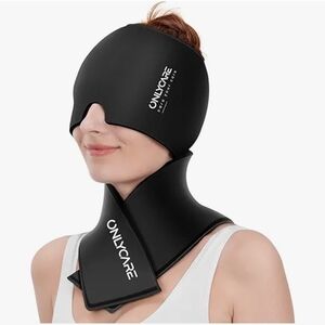 ONLYCARE Migraine Relief Cap & Neck Ice Pack Set Hot Cold Compress